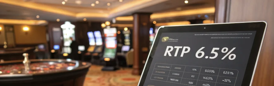 A visual representation of RTP and volatility settings on a casino game interface.