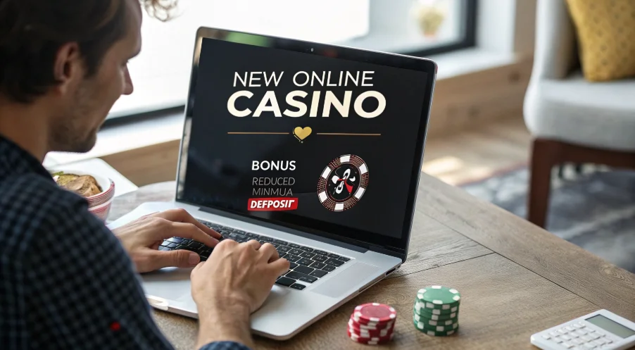 A player exploring a new online casino with attractive bonus offers.
