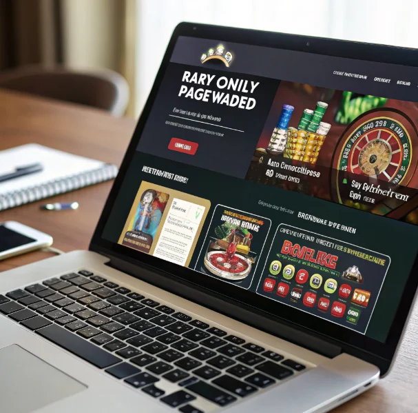 A modern online casino website with an easy registration process and games displayed.