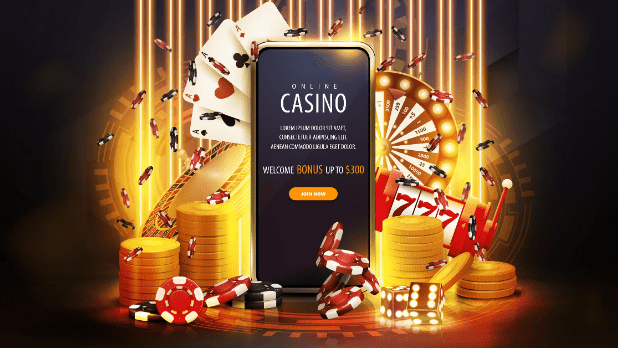 Interface de casino en ligne affichée sur ordinateur portable et application mobile avec authentification biométrique sur smartphone
